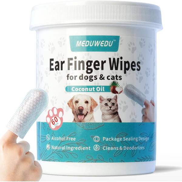 Ear Cleaner Finger Wipes, 60 Count